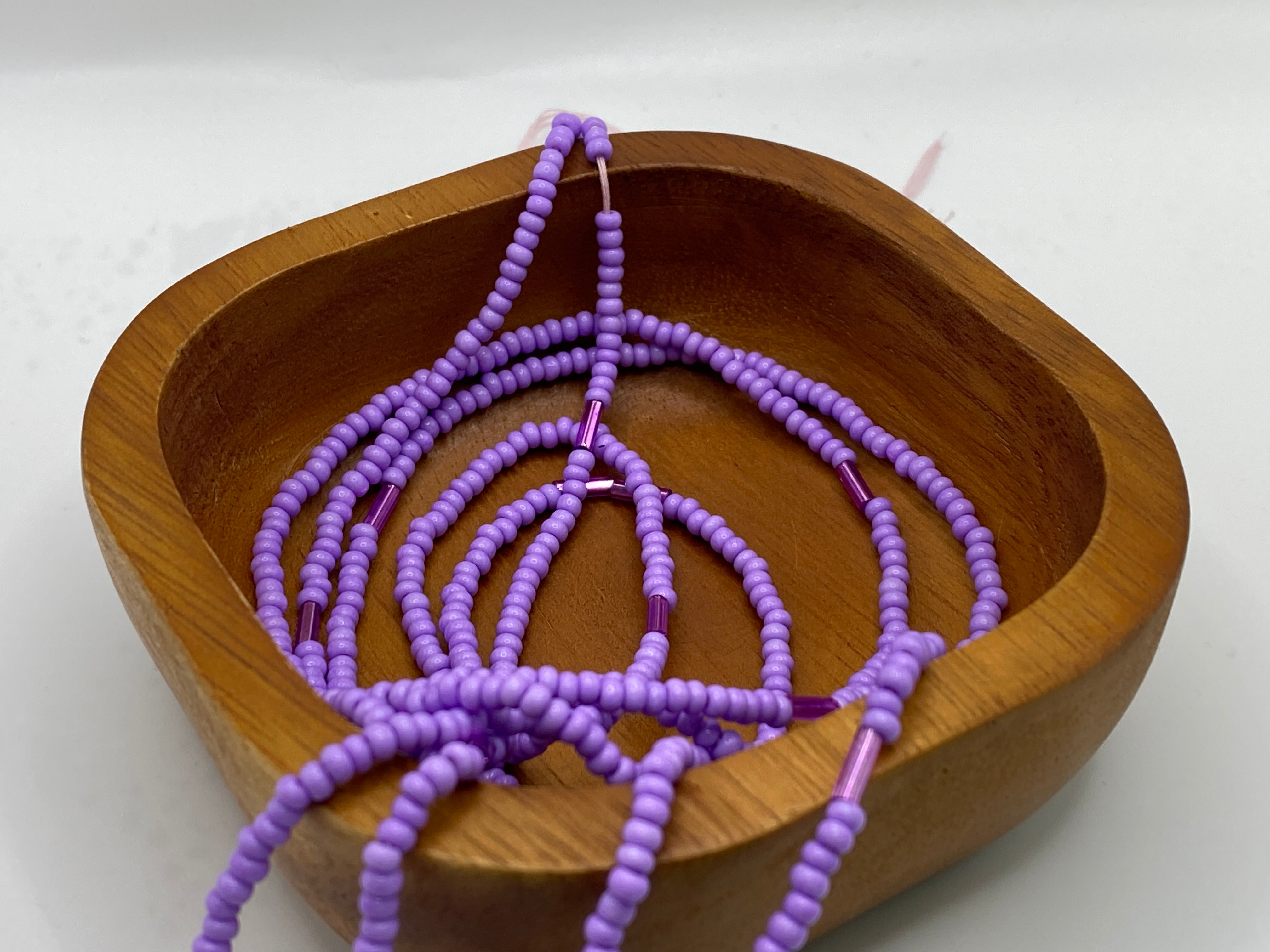 Purple design Waist Beads