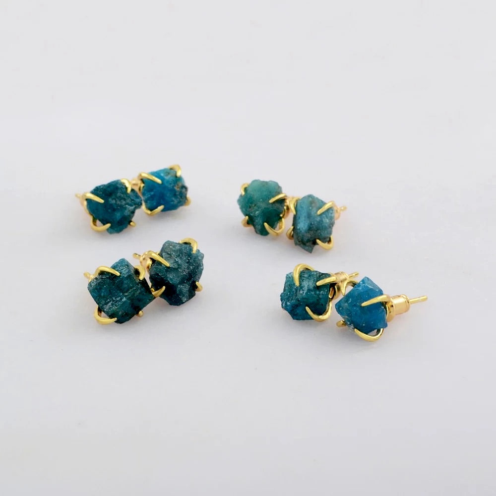 Natural Healing Crystal Stud Earrings